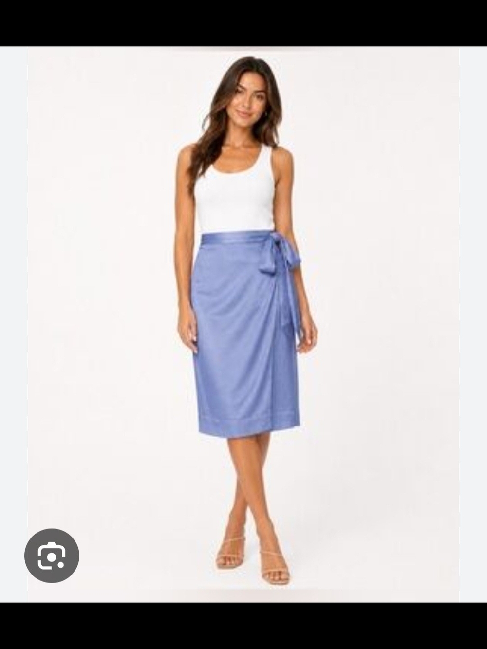 Wildfang Wrap Midi Skirt in Periwinkle